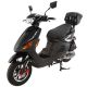 150cc Moped Scooter RZ 150 with New Design Sporty Look, Black wheel, Electric and Kick Start, Low Seat Height